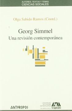 portada George Simmel. Una Revisión Contemporánea (in Spanish)