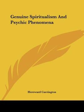 portada genuine spiritualism and psychic phenomena (en Inglés)