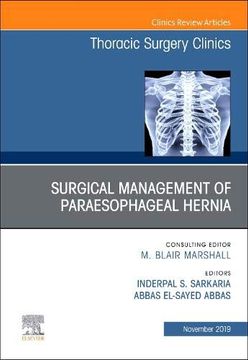 portada Paraesophageal Hernia Repair,An Issue of Thoracic Surgery Clinics (The Clinics: Surgery) (en Inglés)