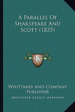 portada a parallel of shakspeare and scott (1835) (in English)