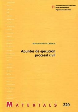 portada Apuntes de ejecución procesal civil (Materials) (in Spanish)