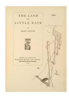 portada The Land of Little Rain: A Series of Interrelated Lyrical Essays (en Inglés)