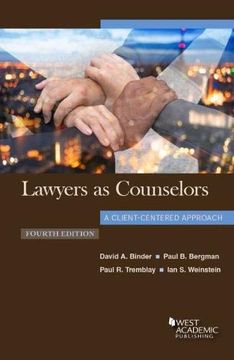 portada Lawyers as Counselors, a Client-Centered Approach (Cours) (en Inglés)