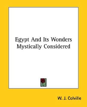 portada egypt and its wonders mystically considered (en Inglés)