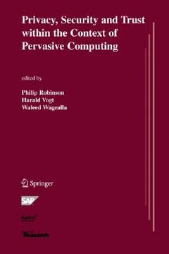 portada privacy, security and trust within the context of pervasive computing (en Inglés)