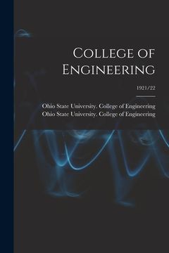 portada College of Engineering; 1921/22 (en Inglés)
