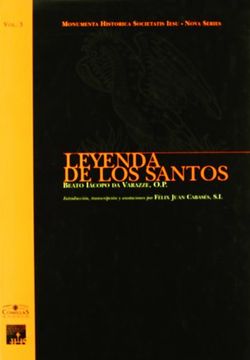 portada Leyenda de los Santos (Monumenta Historica Societatis Iesu - Nova Series, Vol. 3)
