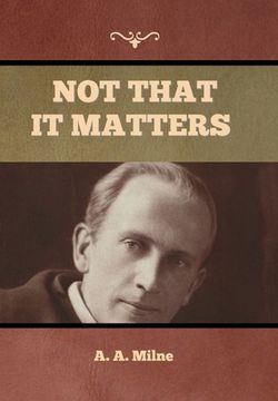 portada Not that it Matters (in English)