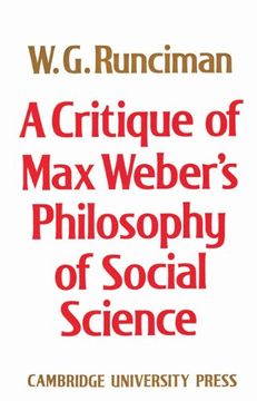 portada A Critique of max Weber's Philosophy of Social Science (en Inglés)
