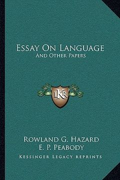 portada essay on language: and other papers (en Inglés)