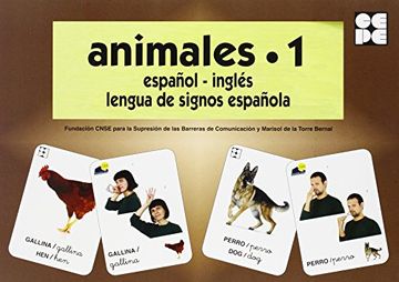 Animales 1 - baraja español-ingles - lengua de signos española (Vocabulario Fotografico Element)