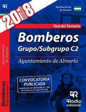 portada Bomberos. Grupo/Subgrupo c2. Ayuntamiento de Almería. Test del Temario.