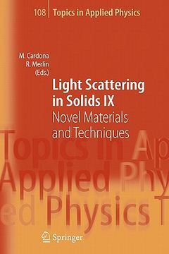portada light scattering in solids ix: novel materials and techniques