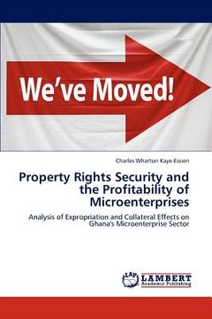 portada property rights security and the profitability of microenterprises (in English)