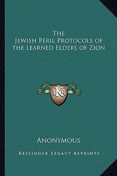 portada the jewish peril protocols of the learned elders of zion (en Inglés)