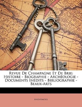 portada revue de champagne et de brie: histoire - biographie - archologie - documents indits - bibliographie - beaux-arts