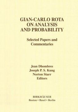 portada Gian-Carlo Rota on Analysis and Probability: Selected Papers and Commentaries (en Inglés)