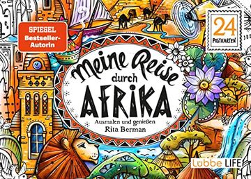 portada Meine Reise Durch Afrika - 24 Postkarten (en Alemán)