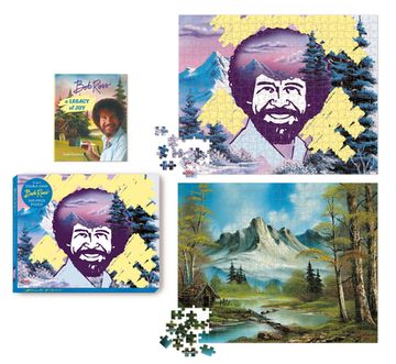 portada Bob Ross 2-In-1 Double Sided 500-Piece Puzzle (in English)