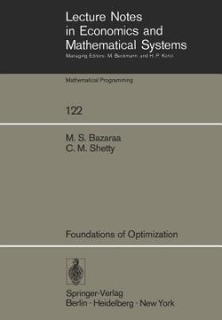 portada foundations of optimization (in English)