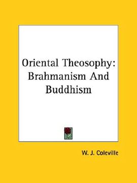 portada oriental theosophy: brahmanism and buddhism (in English)