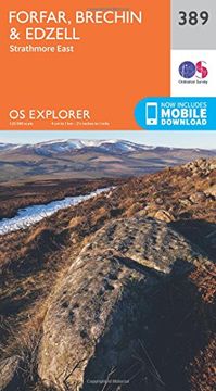portada Ordnance Survey Explorer 389 Forfar, Brechin & Edzell map With Digital Version (en Inglés)