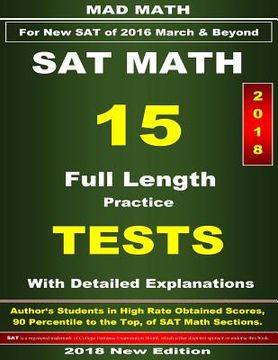 portada 2018 New SAT Math 15 Tests (en Inglés)