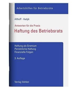 portada Haftung des Betriebsrats (in German)