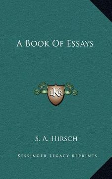 portada a book of essays (en Inglés)