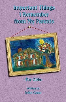 portada important things i remember from my parents for girls (in English)