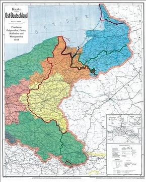 portada Historische Karte: Deutsches Reich - Provinzen Ostpreußen, Westpreußen, Posen und Schlesien Nach dem 28. Juni 1919 (Gerollt) (in German)