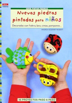 Nuevas piedras pintadas para niños. Decoradas Con Fieltro, Lana, Cintas, Pompones