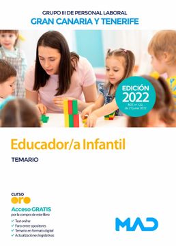 portada Educador/A Infantil (Grupo iii Personal Laboral) Temario Islas de Gran Canaria y Tenerife
