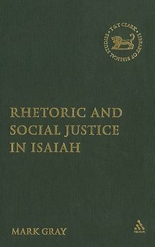 portada rhetoric and social justice in isaiah (en Inglés)