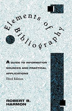 portada elements of bibliography: a guide to information sources and practical applications (in English)