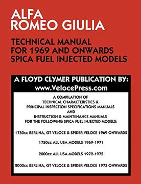 portada Alfa Romeo Giulia Technical Manual for 1969 and Onwards Spica Fuel Injected Models 
