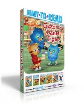portada Read with Daniel Tiger! (Boxed Set): Books Are the Best; Clean-Up Time!; Daniel Goes Camping!; Daniel Visits a Pumpkin Patch; My Family Is Special; We (en Inglés)