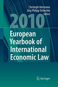 portada european yearbook of international economic law 2010 (en Inglés)
