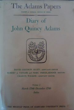 portada Diary of John Quincy Adams, Volume 2: March 1786 – December 1788, Index (Adams Papers) (en Inglés)