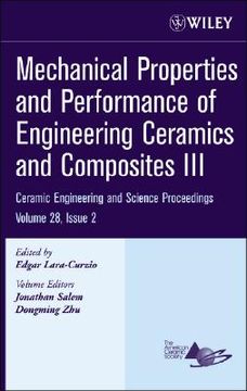 portada mechanical properties and performance of engineering ceramics and composites iii, volume 28, issue 2
