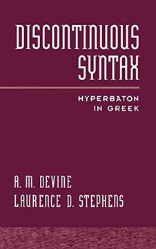 portada Discontinuous Syntax: Hyperbaton in Greek (en Inglés)