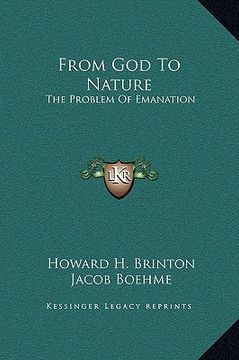 portada from god to nature: the problem of emanation