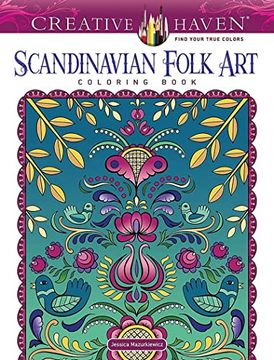 portada Creative Haven Scandinavian Folk art Coloring Book (Creative Haven Coloring Books) 