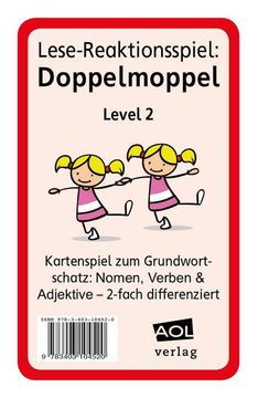 portada Lese-Reaktionsspiel: Doppelmoppel Level 2: Kartenspiel zum Grundwortschatz: Nomen, Verben & Adjektive - 2-Fach Differenziert (1. Bis 4. Klasse) (en Alemán)