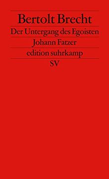 portada Untergang des Egoisten Johann Fatzer Brecht, Bertolt (in German)