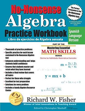 portada No-Nonsense Algebra Practice Workbook, Spanish Language Version