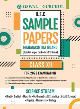 portada H.S.C Sample Papers Science Stream for 2022 Exam (Maharashtra Board): New Pattern Questions - Hindi, Eng, Marathi, Maths & Stats, Physics, Chem, Bio