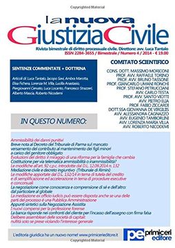 portada La Nuova Giustizia Civile (Numero 4/2014) (Italian Edition)