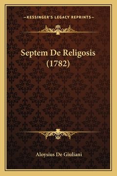 portada Septem De Religosis (1782) (en Latin)