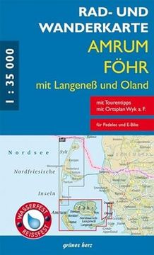 portada Rad- und Wanderkarte Amrum, Föhr mit Langeneß und Oland 1: 30 000 (in German)